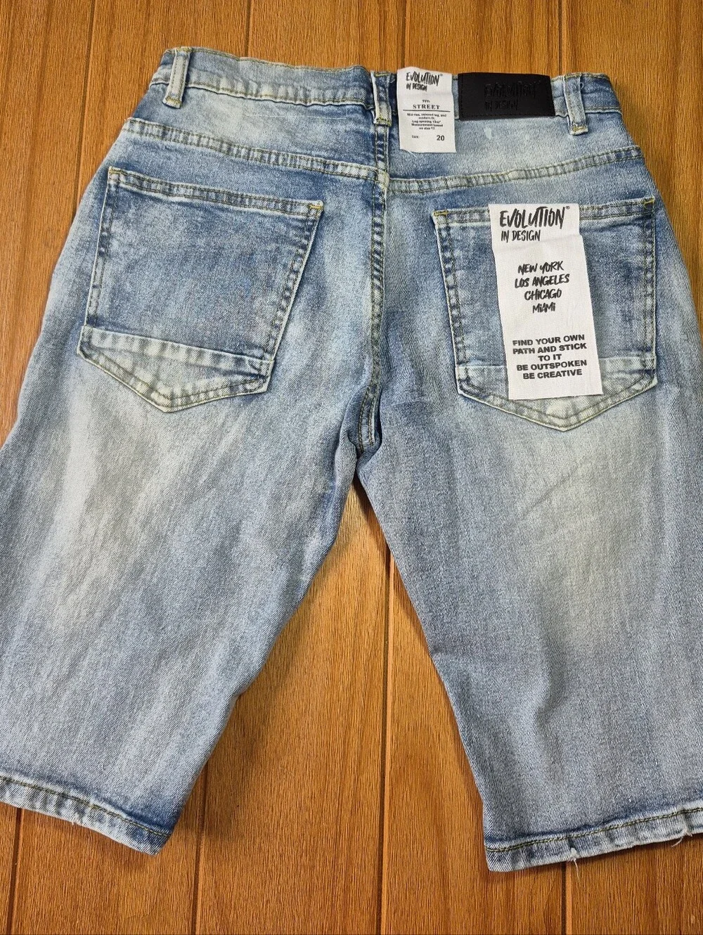 Evolution In Design Light Wash Denim Shorts - Big Kids Size 20